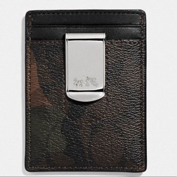 🆕 Coach 3 n 1 Camouflage Card Case Money Clip Set - Picture 2 of 6